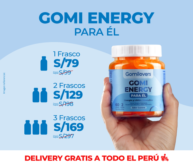 GOMI ENERGY PARA ÉL (2do frasco a S/1)