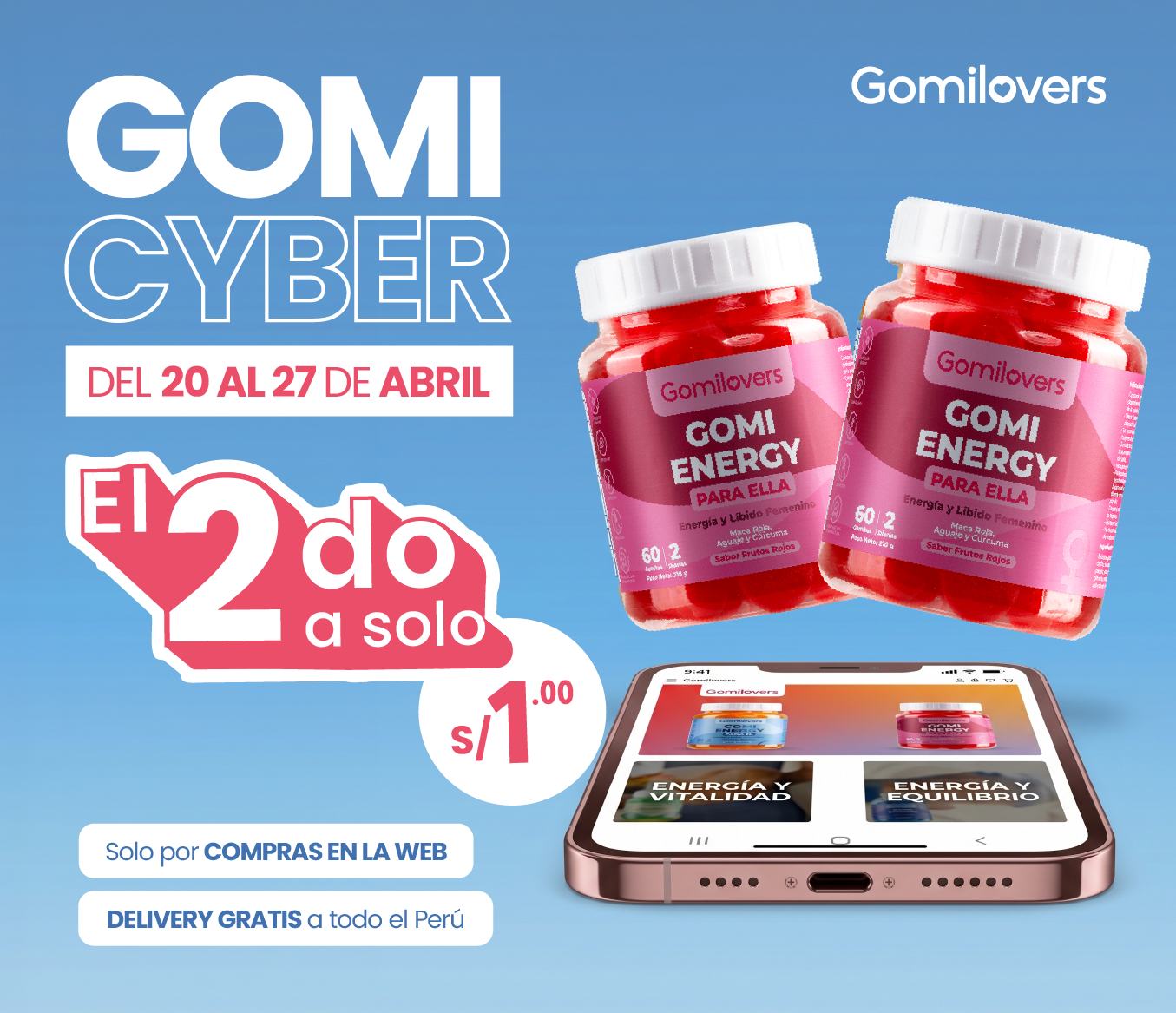 GOMI ENERGY PARA ELLA (2do frasco a S/1)